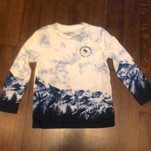 Mountain scene boys long sleeve top